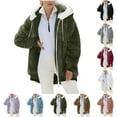 thumbnail image 6 of iHPH7 Fleece Jacket Women Womens Jackets Casual Fleece Jacket Women Full Zip Sherpa Fleece Jacket Women Casual Zip Up Fleece Hoodies Womens Fleece Zip Up Jacket Fuzzy Fleece Jacket Women Green S, 6 of 9