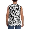 thumbnail image 4 of Balery Weave Geometric Men's Sleeveless Muscle Shirts Workout Tank Top, Moisture Wicking, Odor Protection-3X-Large, 4 of 8
