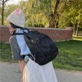 thumbnail image 2 of Mochila de moda para mujer Mochila con cordón Mochila de viaje multifunción (negro), 2 of 8