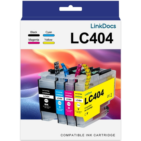 LC404 Ink Cartridges for LC404 Brother Ink Cartridges for Brother MFC-J1205W MFC-J1215W MFC-J1205W Printer(4-Pack, Black Cyan Magenta Yellow)