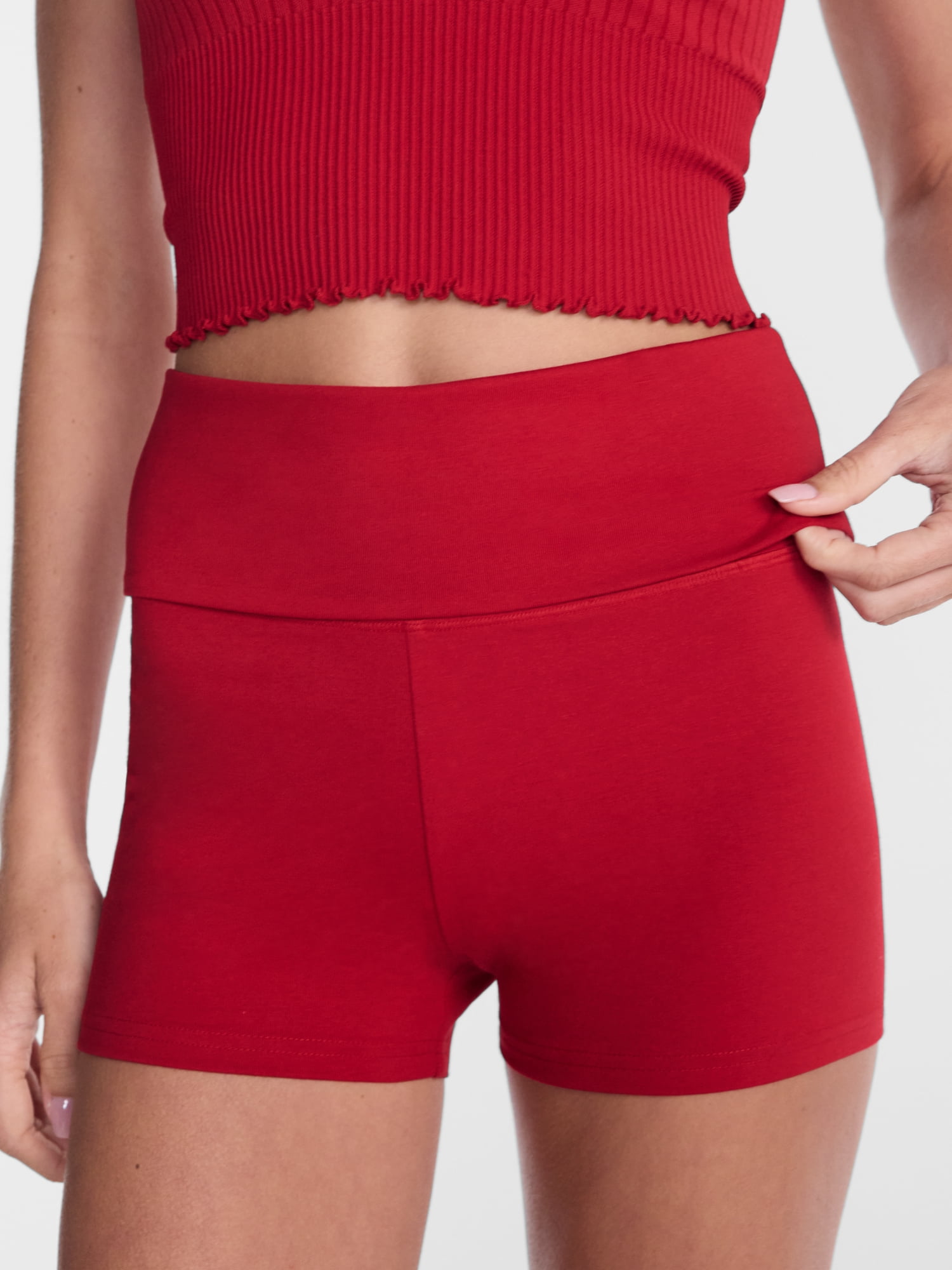 No Boundaries Foldover Shorts, 2'' Inseam, Women's XXS-XXL