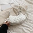 thumbnail image 3 of Bolso Hombro para Mujer Bandolera Acolchado Cuero PU Con Pajarita () Blanco, 3 of 6