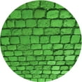 thumbnail image 1 of Ahgly Company Tapis de Zone Rond Vert Transitionnel pour Intérieur Lavable à la Machine, 6 Pieds Rond, 1 of 7