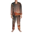 thumbnail image 3 of Sikiie Astronaut On Mars A Mens Pajama Set, Soft Warm Long Sleeve Sleepwear, Cozy Button-Down Pjs for Men-, 3 of 7