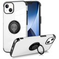 thumbnail image 1 of Funda transparente para iPhone 14 Plus con protector de pantalla, carcasa con anillo magnético giratorio de 360 grados, soporte de pie, suave, delgada, a prueba de golpes, color negro, 1 of 8