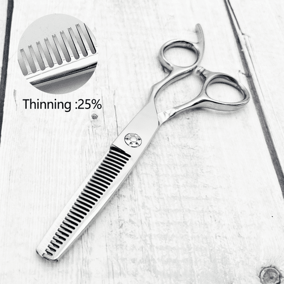 wingsbro 6.7 inches Silver Hair Cutting Scissors for Men and Women, Professional Salon Barber Hairdressing Scissors