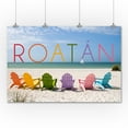 thumbnail image 2 of Roatan, Colorful Beach Chairs (36x54 Giclee Gallery Art Print, Vivid Textured Wall Decor), 2 of 3