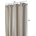 thumbnail image 2 of Sweet Summer Living Outdoor/Indoor Sunbrella Curtain 96 inch x 50 inch with 8 Stainless Steel Grommets Maxim Heather Beige Stripe, 2 of 7
