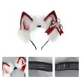 thumbnail image 2 of Girls Anime Hairhoop Plush Beast Ears Rechargeable Hair Bands Cos-play Costume Party Headdress Women Comic Show Headwear, 2 of 4