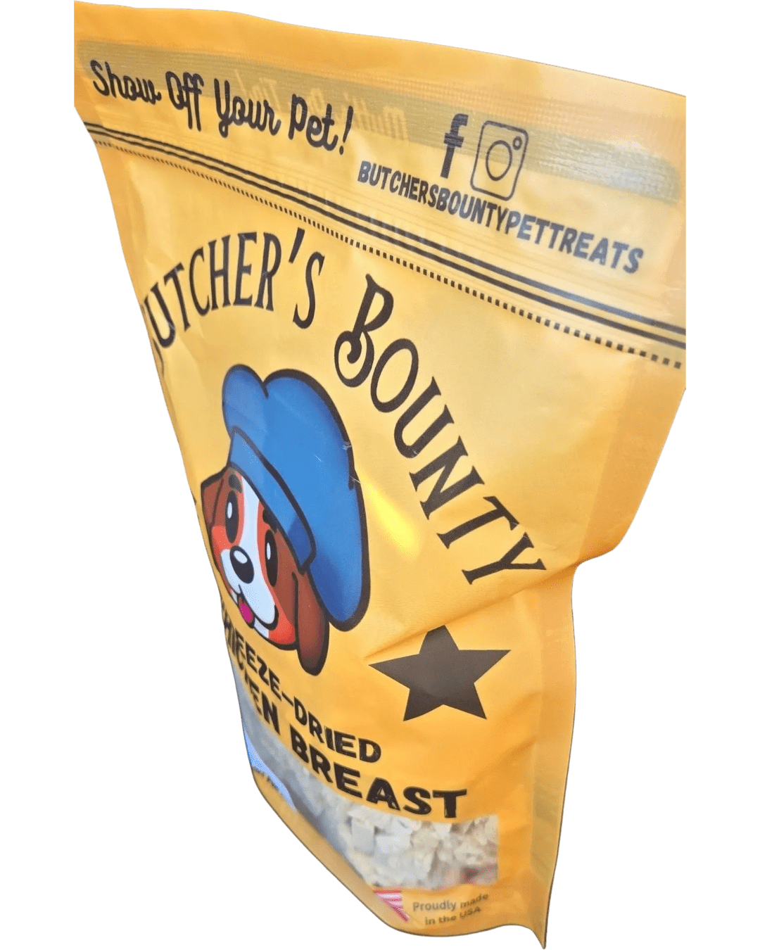 Butcher's Bounty Pet Treats Chicken Crunchy Treats for Dogs & Cats, 8 oz.