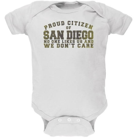 

Proud No One Likes San Diego White Soft Baby One Piece - 18-24 months