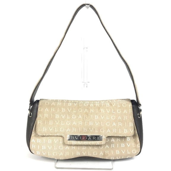 Pre-Owned BVLGARI Bvlgari Logomania Bag Handbag Shoulder Flap Logo Plate Leather... (Fair)