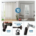 thumbnail image 4 of Urbanest Adjustable Double Curtain Rod Set Metal with Decorative Square Urn Finials, Heavy-Duty, 4 of 6
