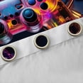 thumbnail image 4 of Manfei Game Console Blackout Curtains Set of 2 (52x84 Each),Gamepad Gamer Window Curtains,Colorful Hexagon Curtains and Drapes For Kids,Super Cozy Room Decor, 4 of 6