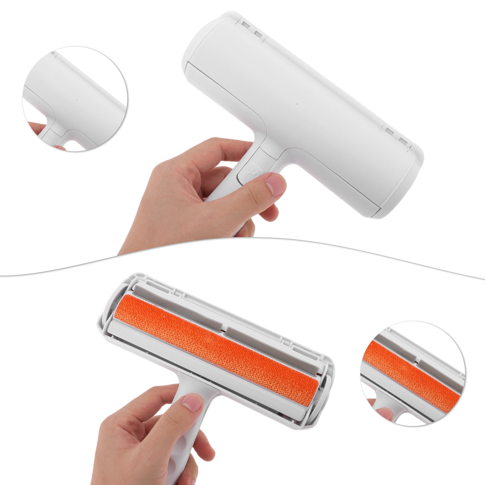 Unique Bargains Durable Roller Pet Hair Remover Tool for Dogs and Cats White