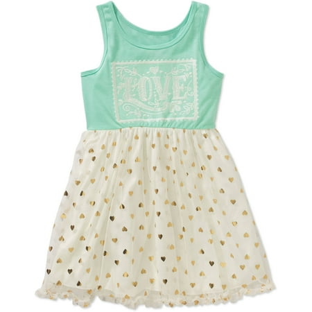 Colette Lilly Little Girls' Tulle Box Sleeveless Tulle Dress with Crochet Art