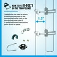 thumbnail image 3 of Upper Bounce Trampoline Enclosure Set for W-Shaped Legs, 3 of 5