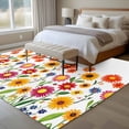 thumbnail image 4 of 8'x10' Area Rugs, Sunflower Indoor Outdoor Area Rug for Living Room Bedroom, Spring Floral Summer Botanical Colorful Washable Bathroom Rugs Kitchen Floor Carpet Mats Home Decor Aesthetic, 4 of 8