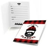 Lumberjack - Channel The Flannel - Fill In Buffalo Plaid Party Invitations (8 count)