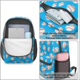 thumbnail image 4 of Baseballs Only Blue Pattern 17" Waterproof Oxford School Backpacks for Teens, S-Shape Padded Straps, for School, Travel, Hiking, Camping, 4 of 5