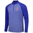 thumbnail image 2 of Men's Levelwear Royal Chicago Cubs Charter Striped Raglan Quarter-Zip Top, 2 of 3