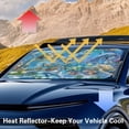 thumbnail image 6 of Xixirimido Car Windshield Sun Shade Foldable Sunshade Front Window Cover Sun Visor for Trucks SUVs Sedan Universal Car Interior Accessories, Sea Turtle Fishes Dolphin Undersea, 6 of 8