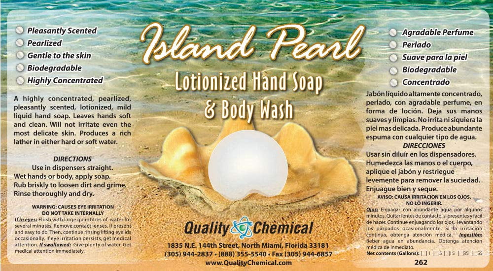 Island Pearl rich lotionized hand soap - 1 gallon (128 oz.)
