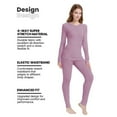 thumbnail image 3 of Womens 100% Merino Wool Base Layer Sets for Ski Lightweight Thermal Underwear, 3 of 6