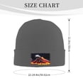 thumbnail image 3 of LNWH Knitted Acrylic Hat, Volcanic Eruption Abstract Art Pattern Winter Beanie Hat for Cold Weather, Deep Heather, 3 of 8