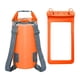thumbnail image 2 of Mochila con bolsa seca impermeable, bolsa de almacenamiento impermeable con bolsa para teléfono, mantiene el equipo seco para mochilero, piragüismo y Naranja, 2 of 8