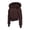 Brown, variant on MexChoioe Womens Puffer Jacket Cropped Hooded Full Zip Long Sleeve Fall Winter Warm Outer Coat Jacket