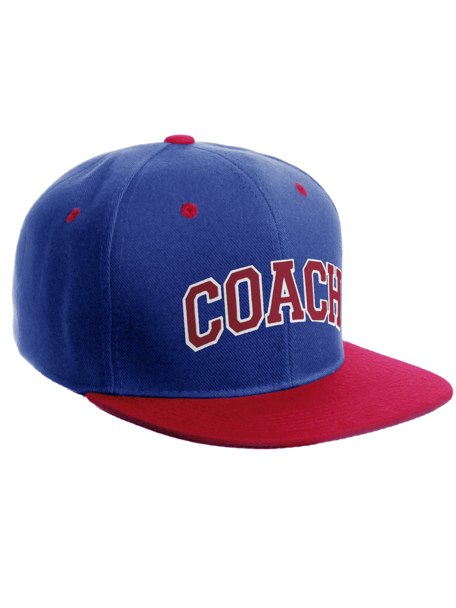 Original Team Coach Snapback Hat Classic Layered Arched Letters Flat