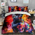 thumbnail image 2 of 3 Pieces Duvet Cover Set-Abstract 3D Black Panther- 3D Print Bedding 1 Duvet Cover 2 Pillowcases Natural Animals Comforter Set Soft Breathable for Boys Girls Children Duvet Set B53ANI20, 2 of 6