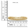 thumbnail image 5 of 10K Yellow Gold Plated .925 Sterling Silver Rose Cut Diamond Double-Link 7" Inch Tennis Bracelet (I-J Color, I3 Clarity) - Choice of Carat Weight and Metal Color, 5 of 7