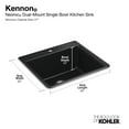 thumbnail image 2 of Kohler K-28003-1 Kennon 25" Drop In Single Basin Composite Kitchen Sink - Matte Graphite, 2 of 6