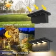 thumbnail image 3 of Bewildely Paquete de 2 luces de pared con energía solar IP65 Jardín Parque Porche Patio trasero Calzada Patio Pasarela Césped Carretera Escalera Iluminación y accesorios RGB Bewildely HA073742-02, 3 of 6
