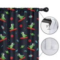 thumbnail image 4 of Blackout Kids Curtains,Black Dinosaurs Space Surfing Pattern Childrens Insulated Curtains Set Of 2,Bedroom Essentials,Toddler Room Decor 42"x54", 4 of 5