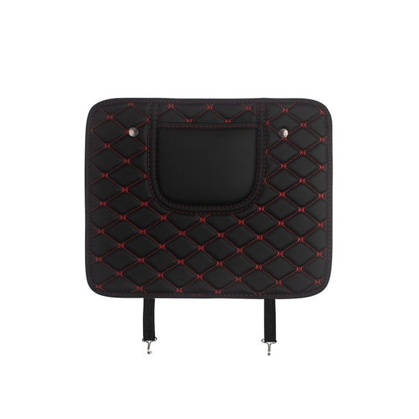 Speravity Alfombrillas antipatadas de cuero para coche, cojín para respaldo de asiento, funda protectora de medio paquete, organizador con bolsillos de Ventana automotriz línea roja Speravity VI022680-01