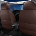 thumbnail image 3 of Maidao Car Seat Covers Full Set for Cadillac for CT5 2020-Present 5 Seats Waterproof Premium Leather Front and Back Seat Protectors Coffee, 3 of 9