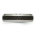 thumbnail image 3 of Chisel Stainless Steel Polished with Black Carbon Fiber Inlay 6mm Band, 3 of 7