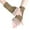 Khaki, variant on Thermal Gloves for Women Half Finger Windproof Fleece Lined Knit Comfortable Elastic Cuff Mittens