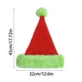 thumbnail image 2 of Adult Christmas Light-Up Plush Hat, Long Pile Fabric for Holiday Parties, Christmas Decorations for Indoor Outdoor Use, 2 of 7