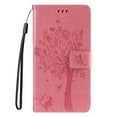 thumbnail image 2 of Designed for iPhone 15 Case Wallet for Women, Flip Folio Cover with Embossed PU Leather Kickstand Credit Card Holder Magnetic Wrist Strap Protective Case for iPhone 15, Pink, 2 of 6