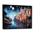 thumbnail image 2 of Designart "Capri Dreams Colorful Italy wall art" Italy Floater Framed Wall Art Living Room, 2 of 7