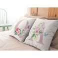 thumbnail image 2 of Alphabet Initial Letter Q Floral Throw Pillow Cover 18x18 Inch, Decorative Monogrammed Rose Butterfly Flower Pillowcase for Bed Sofa Couch, Aesthetic Feminine Girls Velvet Cushion Case (Q), 2 of 6