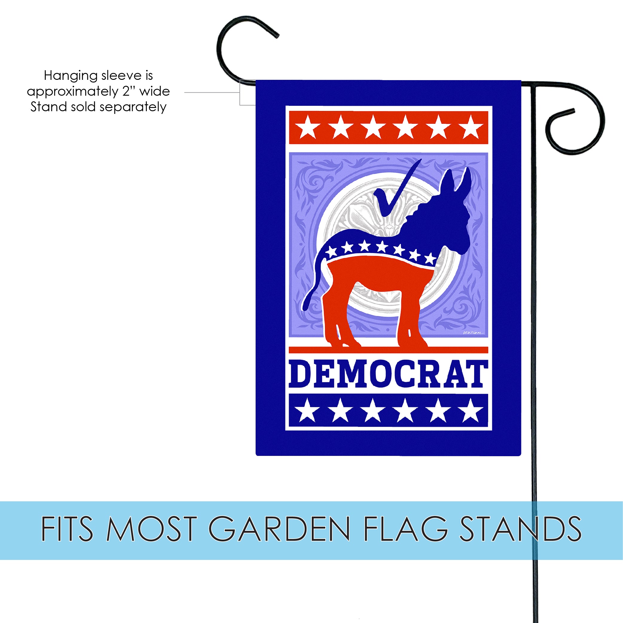 Toland Home Garden Vote Democrat Political Democrat Flag Double Sided 12x18 Inch - image 3 of 5