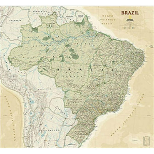National Geographic Maps RE01020611 Brésil Carte Murale de l'Exécutif