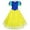 Yellow, variant on Girls Dress Snow White Princess Cartoon Mermaid Party Costume Ball 3