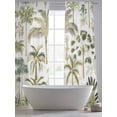 thumbnail image 5 of Green Palm Tree Tropical Sheer Curtains 84 Inch Length 2 Panels Set, Beach Summer Botanical Voile Window Treatment Rod Pocket Curtains Sheers Drapes for Bedroom/Living Room/Kitchen 52"x84"x2, 5 of 7