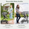 thumbnail image 2 of INFANS Poussette pour Bébé Convertible 2 en 1 à Assise Haute, Landau Réversible pour Nouveau-Né, Poussette Pliable avec Auvent Ajustable, Structure en Aluminium, Harnais à 5 Points pour Nourrisson et Tout-Petit, 2 of 9